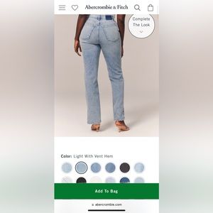 Curve Love Ultra High Rise 90s Straight Jean (Size 6S)